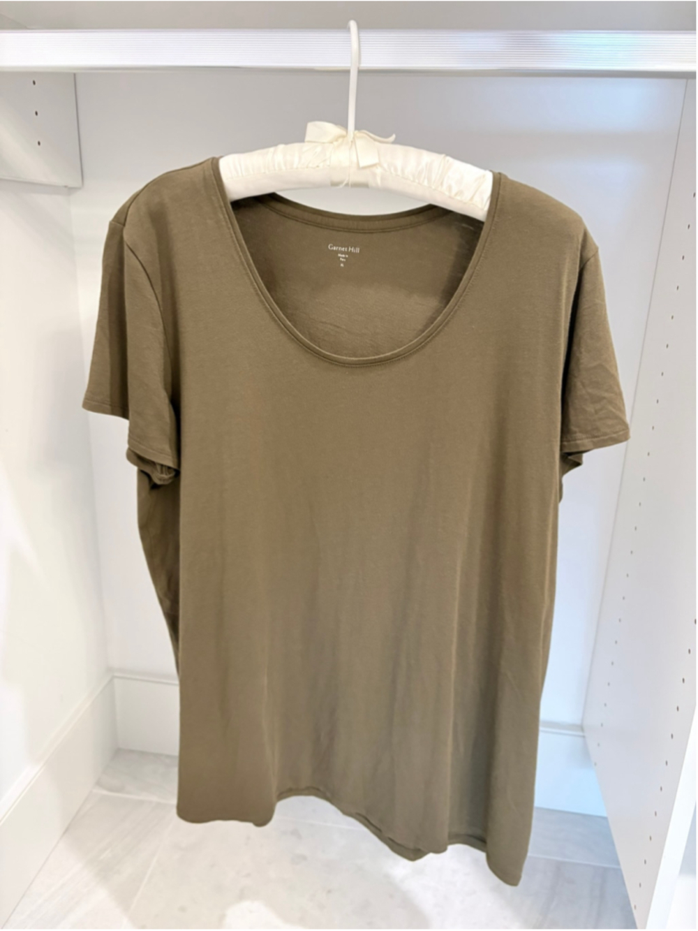 Garnet Hill Organic Pima Cotton XL Tee Shirt Bundle — 4 Tops, One New With Tags - Picture 3 of 4